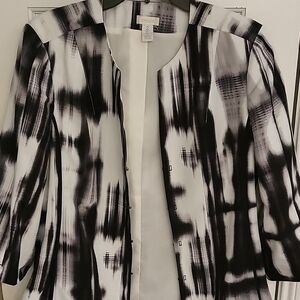 Chico's Monochrome Abstract Blazer